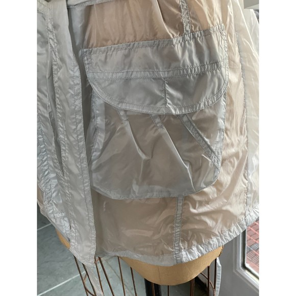 NWT Montiel Clear Effortless Hoodie Zip Front Trench Size S Flawed - Picture 3 of 14
